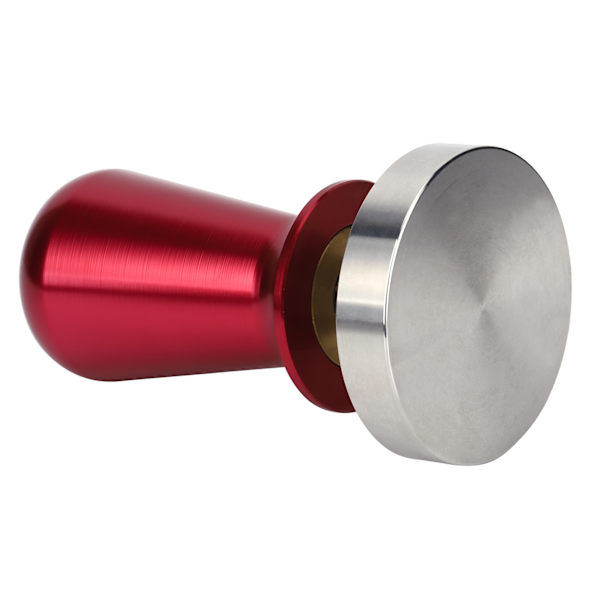 57,5 mm rustfritt stål kaffemanipulator pulver flatt trykkpresse hammerverktøy kaffeaccessoirer rød