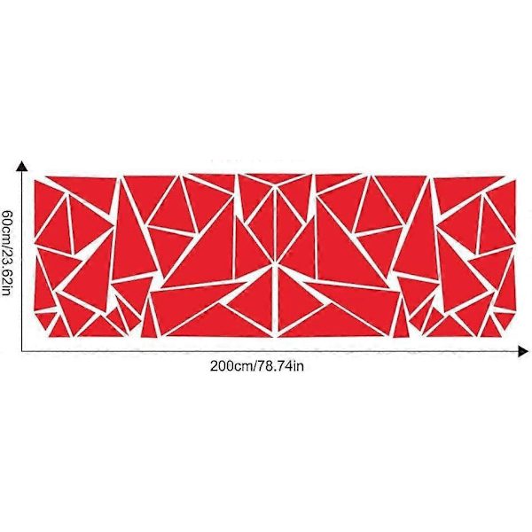 Universal Blank Sort Trekant Grafik Sticker Mærkat til Bil Side Karosseri Rød