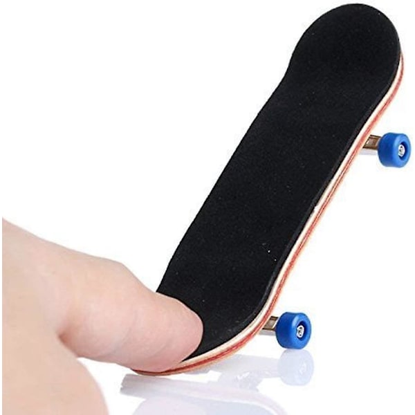 Blå Mini Træ Finger Skateboard Komplett med Blød Pad og Kuglelejer Hjul Maple Fingerboard Samling Kræves Sjov Legetøj til Børn