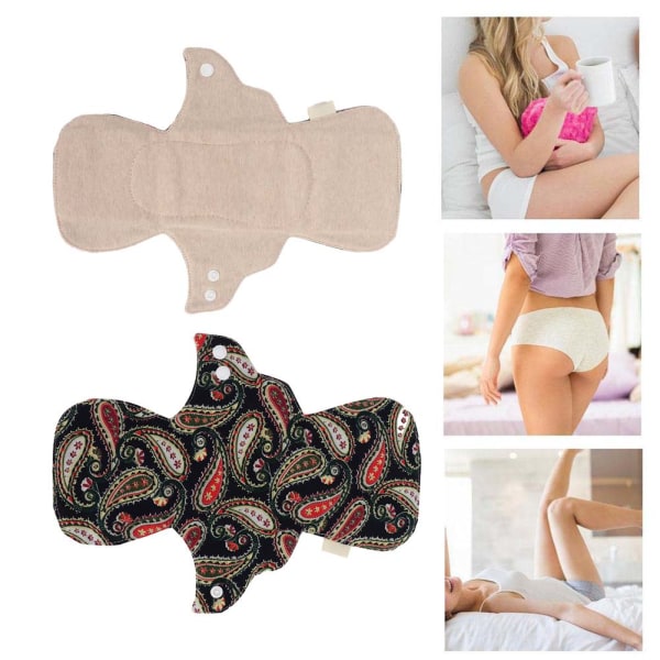 Feminin hudvennlig vaskbar klut menstruasjonspute Gjenbrukbar sanitetsbind truseinnlegg (Totem Type)