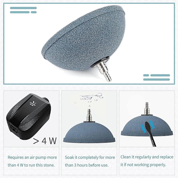 Akvarium 10cm Brød Luftstein Boble Diffuser Utløserverktøy for Luftpumper Akvarier Fisketanker Bøtter Dammer og DWC Tanker