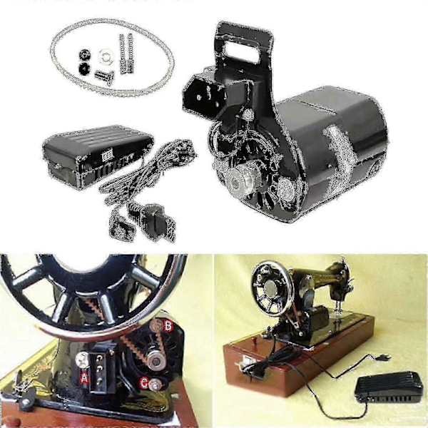 180w Husholdnings Symaskine Motor Fodkontrol Pedal DIY