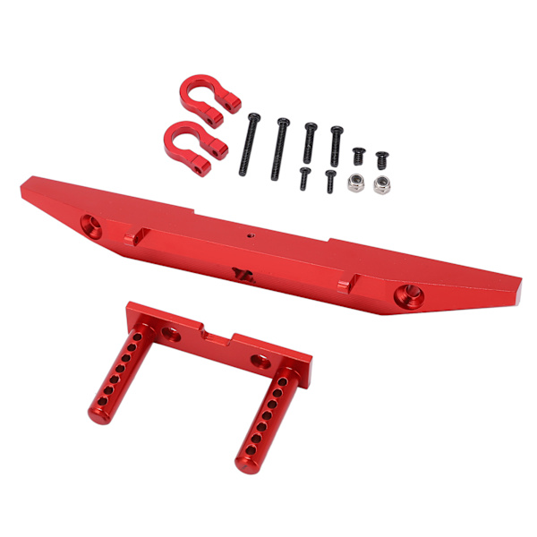1/10 RC-bil bakre stötfångare aluminiumlegering RC Crawler bil stötfångare för utomhus för SCX10 90046 90047 röd