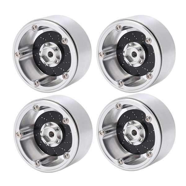 4 stk 2,2 tommers metallfelger med bremseskive for Axial SCX10 90046 1/10 RC-bil