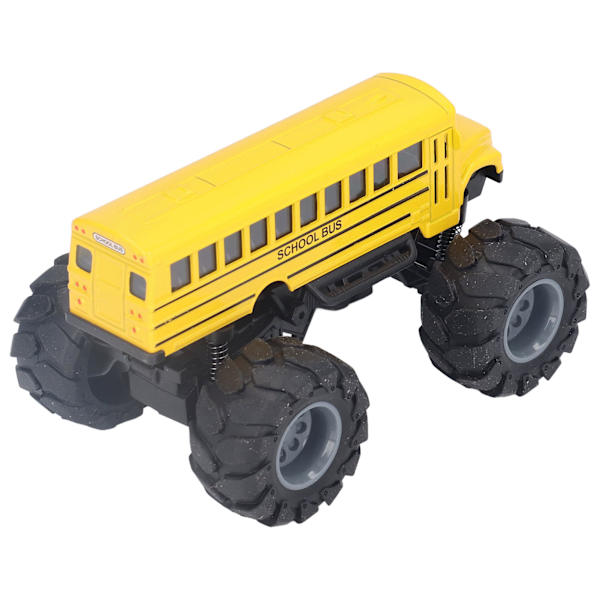1:43 Skala Bus Bil Model Legering Store Hjul Høj Simulation Pull Back Skolebus Legetøj Gul