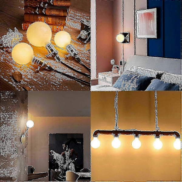 6 stk. B22 LED-pære 3w Golfballpærer B22 Bajonett Liten Globepære Glødelampe Dimbar