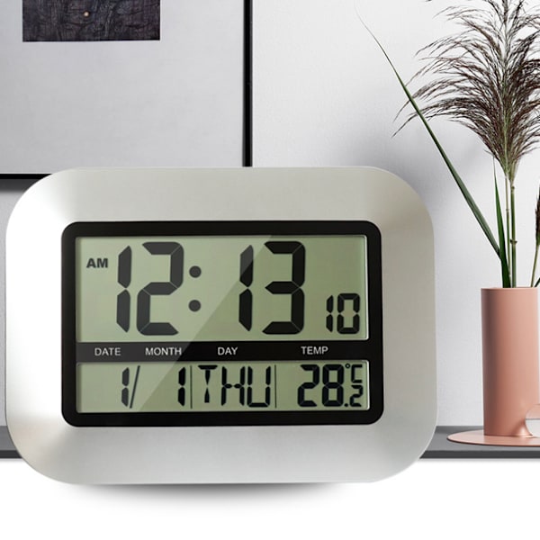 Hushålls multifunktionell modern digital klocka elektronisk termometer med kalenderdisplay