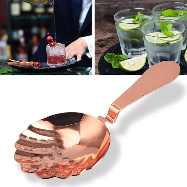 Hieno ruostumattomasta teräksestä valmistettu cocktail-julep-siivilä - Premium-baarityökalu jääjuomille