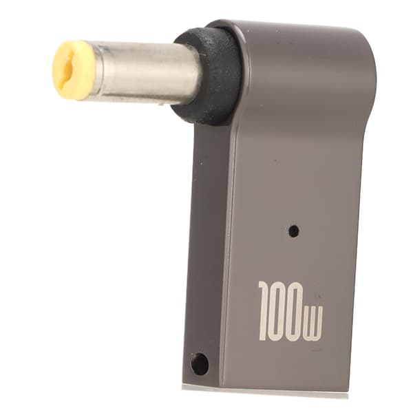 Bärbar laddningsadapter PD USB Typ C Hona till DC-adapter 100w Aluminiumlegering Armbåge Notebook Strömadapter 5.5x1.7mm
