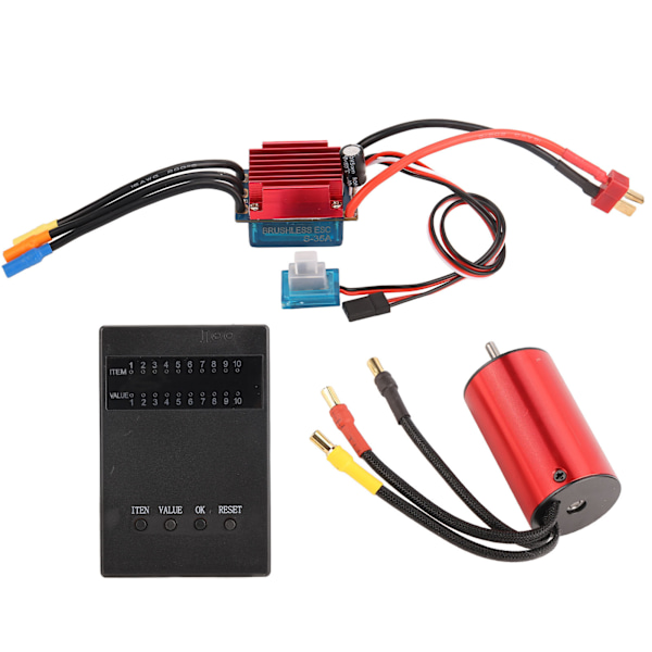 Harjaton moottori ESC-sarja 5900KV vedenpitävä harjaton moottori 35A ESC ohjelmointikortti yhdistelmäsetti HSP:lle 1/12 RC-autolle