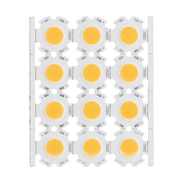 12 stk LED-chips COB Lys Emitter Komponent 5W 15‑17V til DIY Spotlights Downlight Loftlampe Varmt Lys
