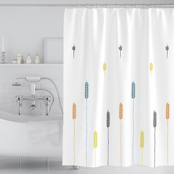 Enkelt och Vackert Duschdraperi, 200x180cm Polyester, Maskintvättbart, Badkarsdraperi för Badrum