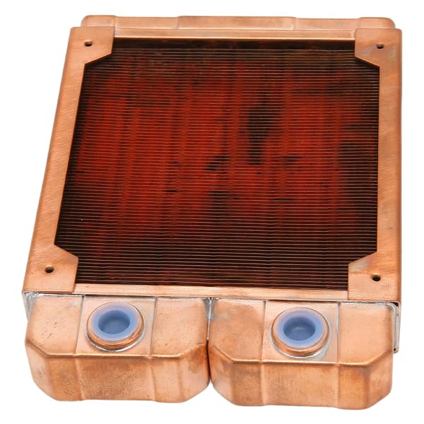 Vandkølingsradiator, helt rød kobber, G1/4 gevind, 0,28in rør, computer radiator til computer