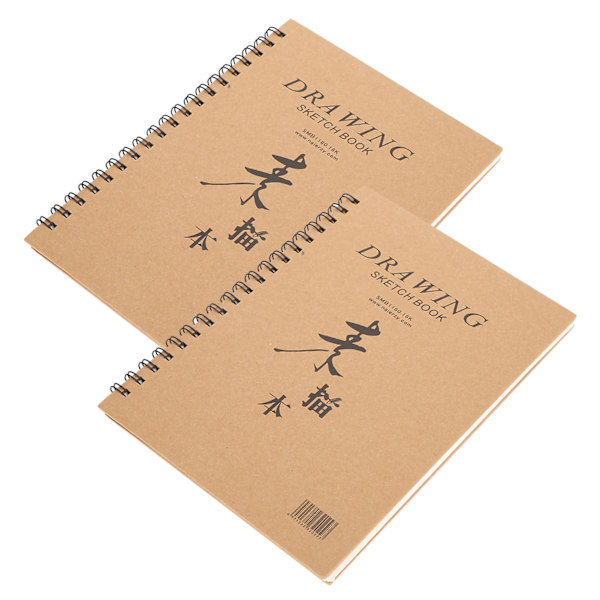 2 st konstmaterial tom skissbok anteckningsbok DIY-omslag 16k för ritning målning Graffit-papper