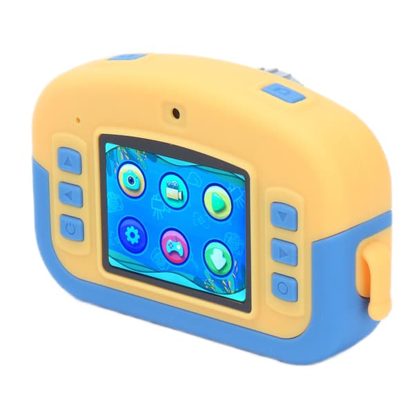 Barnkamera 2 till 3 timmars batteritid USB-laddning Anti-fall Mini Bärbar Digital Barnkamera för Barnpresenter Blå