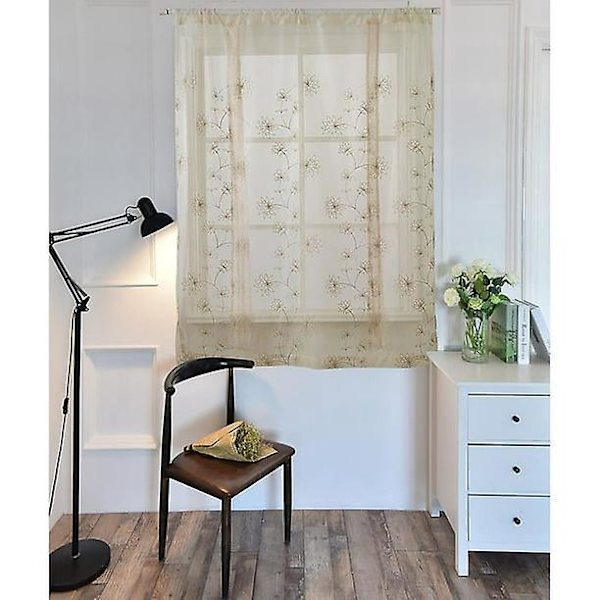 Broderede Blackout Gardiner - Justerbar Vinduepanel (60*120cm)