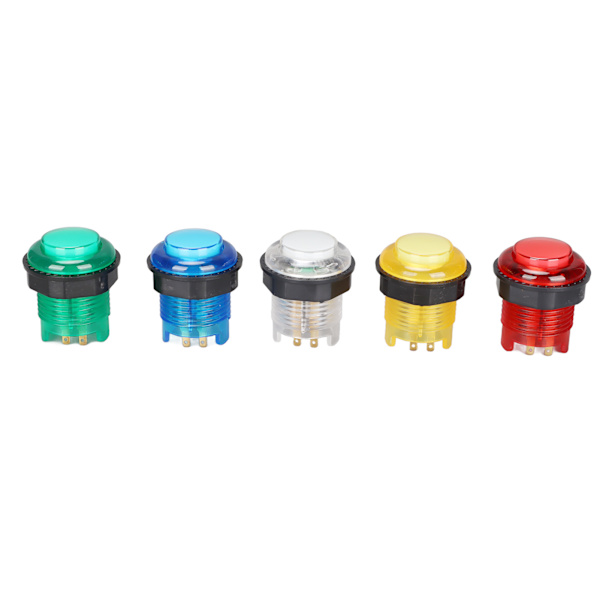 5 st Arcade-tryckknappar Professionella LED-belysta tryckknappar för spelmaskin 12V