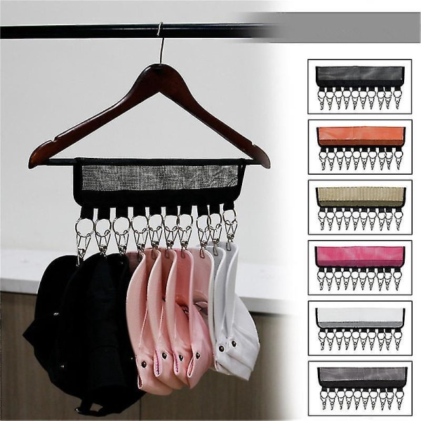 Baseball Hat Organizer Hanger - Hattehylle og skapplasssparer i hvit
