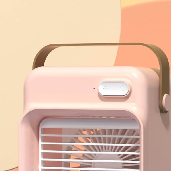Mini luftkøler bordplade USB bærbar køleventilator klimaanlæg køleventilator med 3 vindhastigheder pink