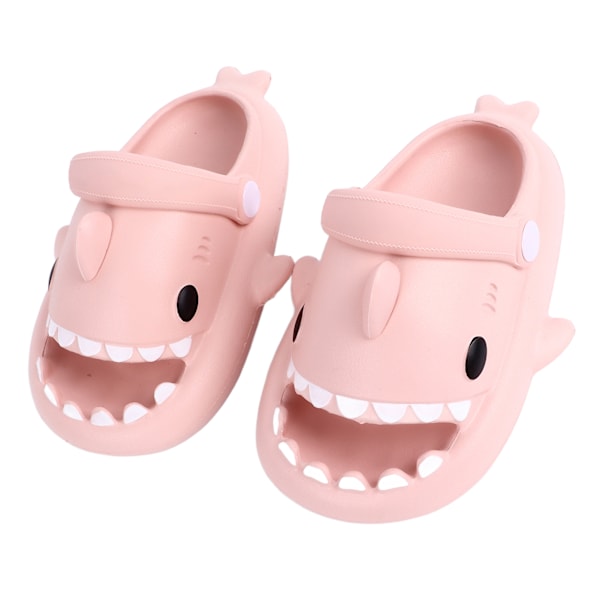 Børnehajsandaler Husholdning Åben Tå Skridsikker Småbørns Bruseslippers Tegneseriesandaler Peachy Beige Indre Længde 15cm