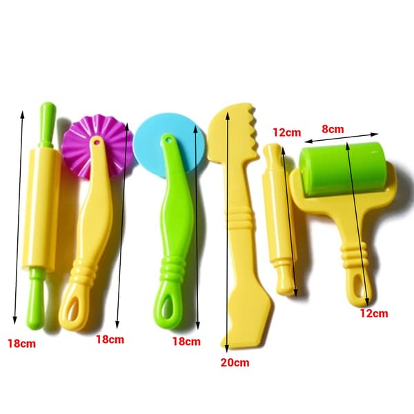 20 st DIY Lermodellering Lera Kit Plast Lekdeg Verktygssats för Barn Present