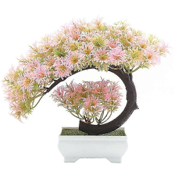 Kunstig potteblomst simulering potteplante hjemmekontor dekor (Rød)