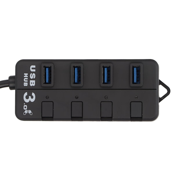 USB Hub 4 Port Uafhængig Strømafbryder Transmissionsstabilitet Ekstern 3.5 Interface Elektronik Tilbehør