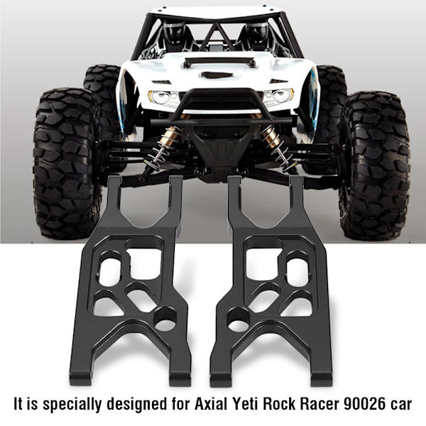 2 kpl/setti alumiiniseos etualan alemmat tukivarret Axial Rock Racer 90026:lle (musta)