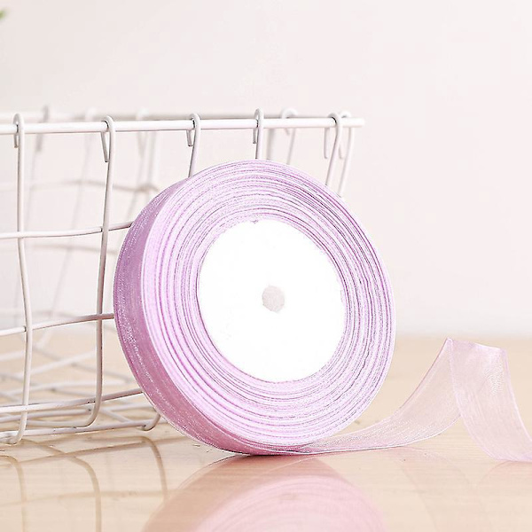 Slöjband i Chiffon - 5 Rullar, Transparent och Elegant för Presentinslagning, Buketter, Bröllop, Fester