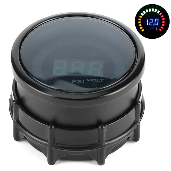 52mm/2 tommer Turbo Boost Måler ‑15‑45PSI Digital LED Display for 12V bensinbiler