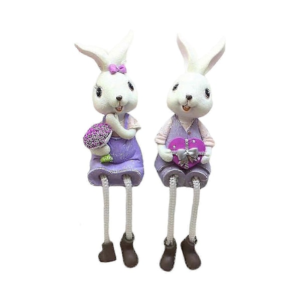 Påske Resin Kanin Egg Påskepynt, Vår Påske Hare Figur S Style2