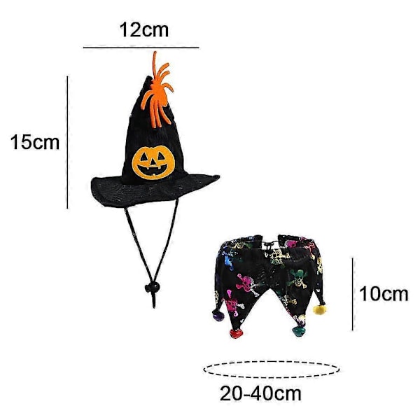 Julkläder för katter, Halloween-festdekoration för husdjur, Kappa Hatt Hundhalsband Ledare Söta Hund Katt Utklädningsaccessoarer
