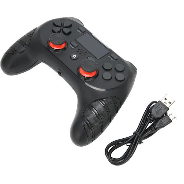 Trådlös Bluetooth-spelkontroll ABS-handkontroll Joystick PC Uppladdningsbar för PS4-konsol Svart