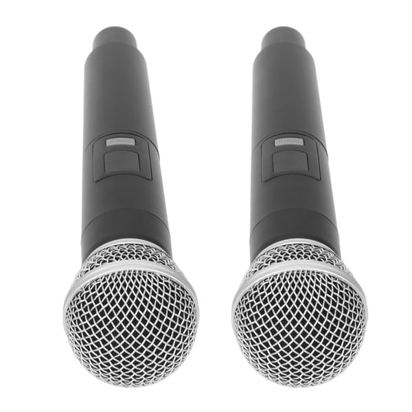 Trådløst mikrofonsystem Professionelt 1 til 2 håndholdte trådløse dynamiske mikrofoner til sang karaoke kirke