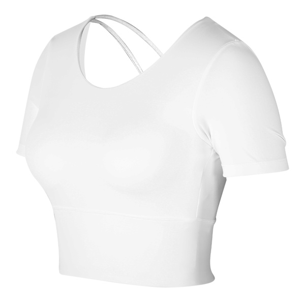 Kvinners sommer sexy sports shorts ermet topper for yoga fitness trening sport tilbehør hvit M