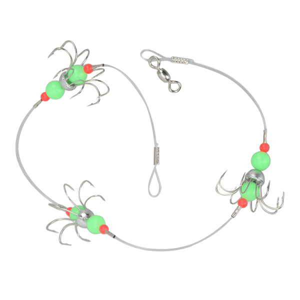 Luminous Octopus String Hook Hög Kolstål Fiske Barbed String Hook Fiske Tackle Gear