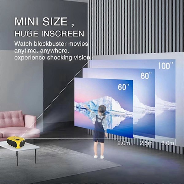 Hjemmekino M24 Mini Projektor EU Plugg