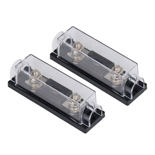 2PCS 200A 48V Säkringshållare med 4PCS Terminaler 4 PCS Krympslangar för Bil Ljud Lastbil RV Båt