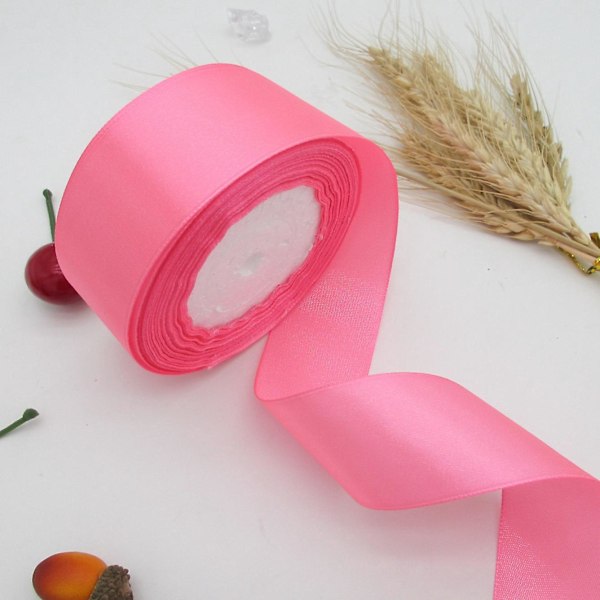 Polyester Satinband 24 Yards för Hantverk, Present, Hårsnoddar, Bröllopsdekorationer, Bågskapande Set om 5