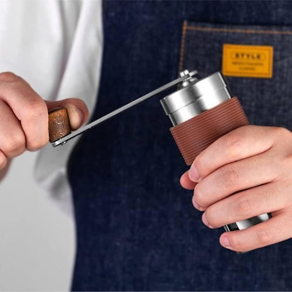 Bærbar Keramik Burr Kaffe Grinder - Holdbar Rustfrit Stål Manuel Kværn til Hjem, Kontor og Rejser