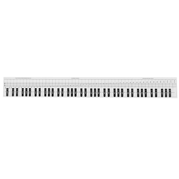 Piano Keyboard Noteoversikt 88 Taster Treningssammenligningstabell Bærbart bestrøket papir