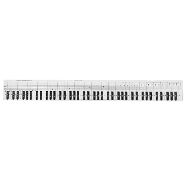 Piano Keyboard Notetabell 88 Tangenter Jämförelsetabell för övningar Bärbart bestruket papper