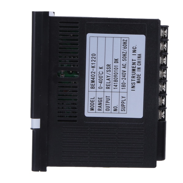 Temperaturkontroller K type LED digitalt display RELAy SSR utgang 0-400℃ 180-240VAC-1 stk.