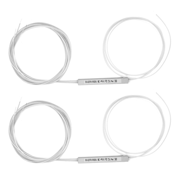2 stk PLC Splitter Bar Fiber Ingen Kontakt Enkeltmodus Strømstyring Datamaskin Tilbehør (1 x 4)