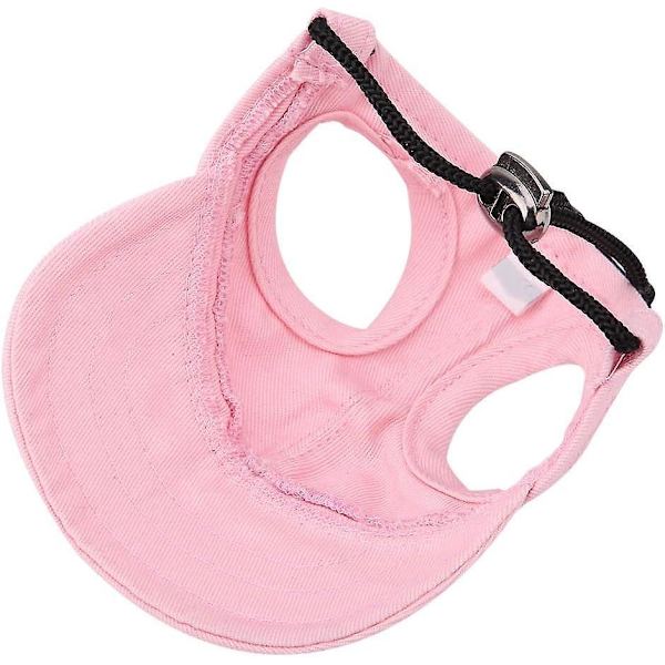 Säädettävä musta XL Pet Baseball cap korvarei'illä kissojen ja koirien ulkoiluun