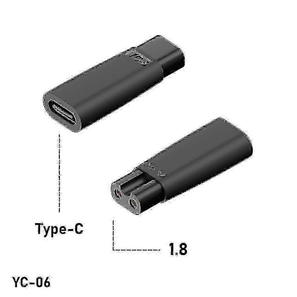 6-pak Type-c Oplader Adapter Barbermaskine Strømadapter til Elektrisk Hårklipper Skægtrimmer, Barbermaskine, Skønhedsinstrumenter