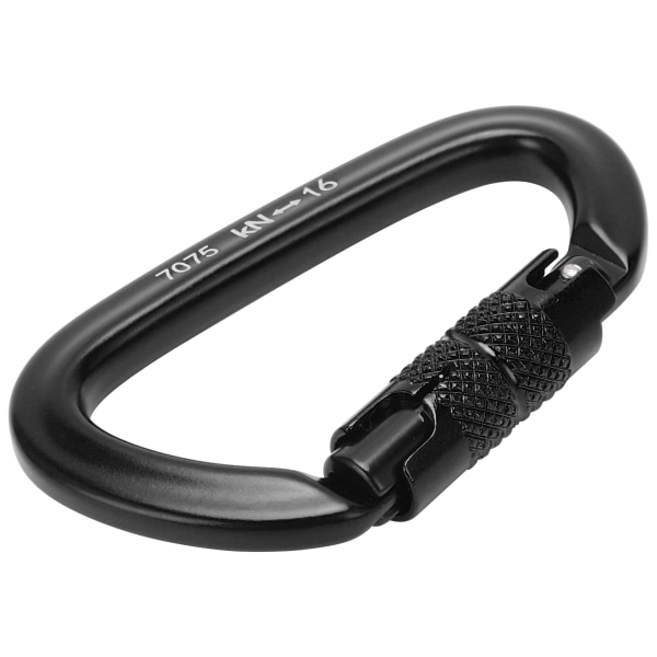 Aluminium Auto Locking Klättring Karabiner Klipp Twist Lock DRing Klippkrok för Vandring (Svart Nr 9 Auto Locking Karabiner)