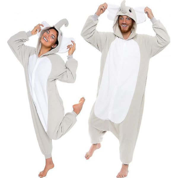 Plush-eläin ja merieläin Cosplay-asu - Hauska Halloween-asu aikuisille, pieni norsu