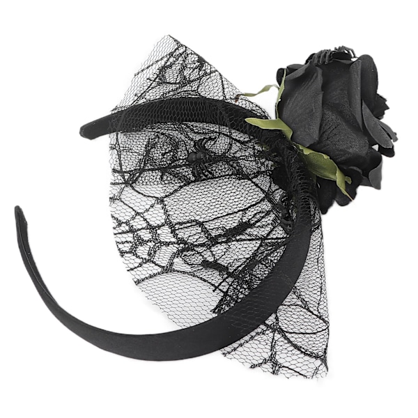 Artificiell ros huvudband gasbind flickor utsökt hårband kostymtillbehör för Halloween Cosplay fest