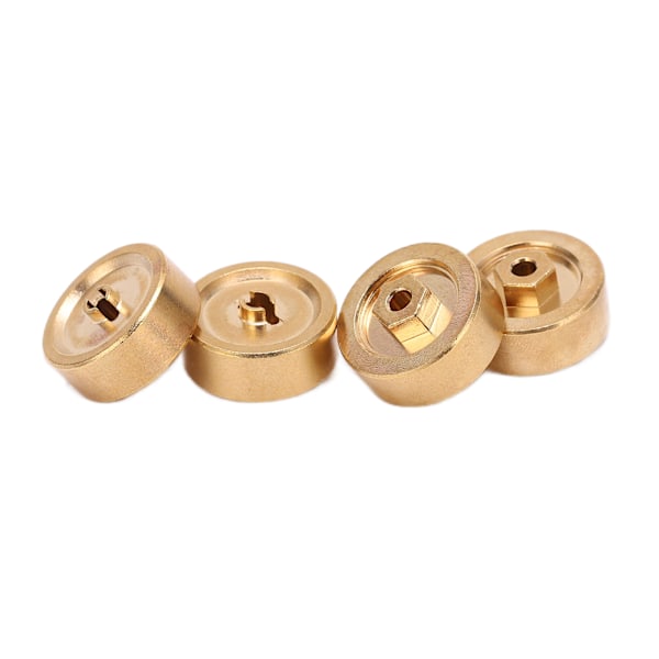 Mässing Hjulvikter Hex Adapter Hållbar RC Hjulvikt Block Motvikt Uppgradering Delar för Axial 1/24 RC Crawler Bil